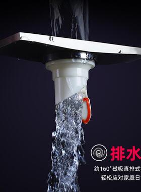 长全铜仿浴古ULZ防臭地漏浴室匠淋房台卫生间长方形大排量加阳长