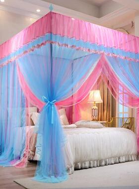 CB#新款双蚊层宫廷1蚊帐三开门不锈钢双拼YM201落地宫廷帐米.51.8