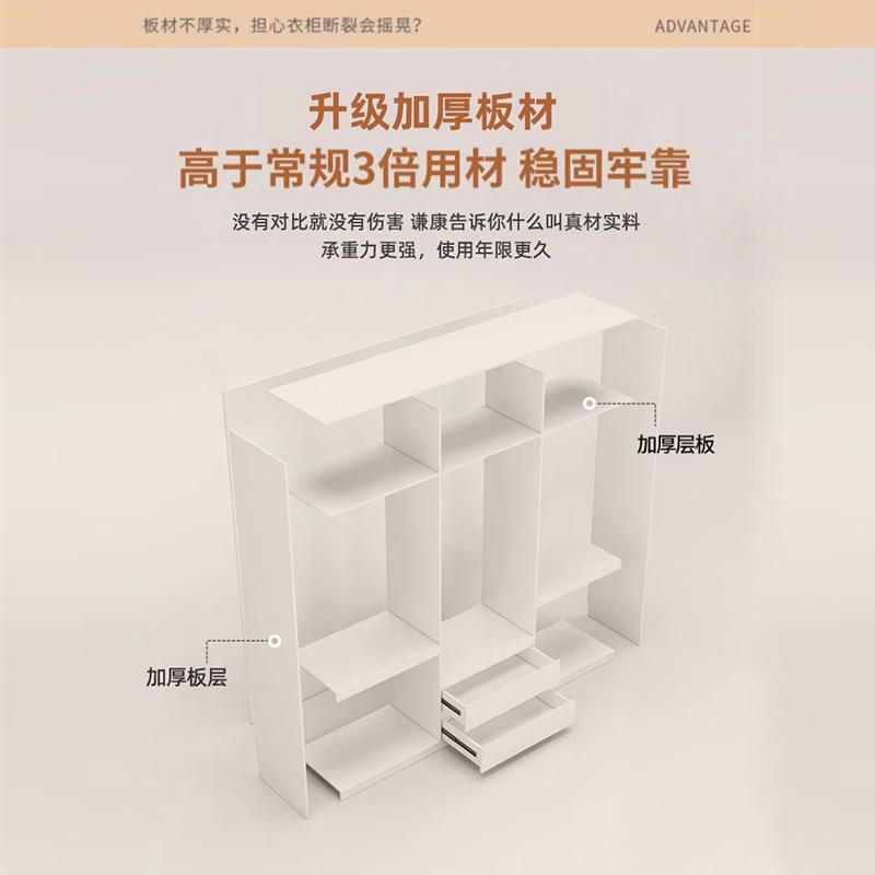 衣家用卧室奶油木风到儿顶LIN分段式出租房小户型童柜子新款实柜