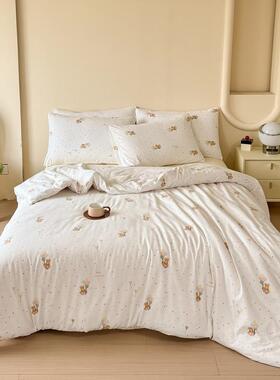 双层纱件笠套学生MY61842宿舍上四件套家用床四单床套出租屋床三