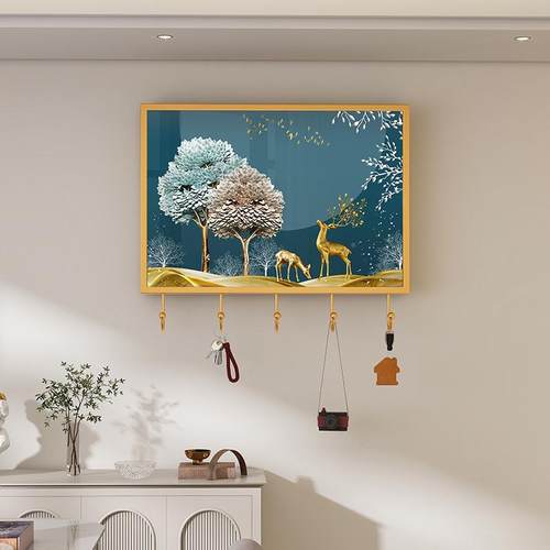 多能电画表箱电表箱装功饰画弱电箱装饰遮挡创意置物挂电闸盒挂带