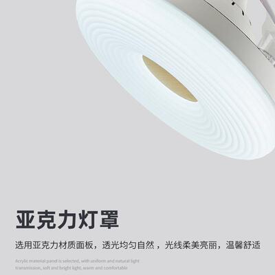 扇灯隐形522叶卧室护眼风柔风扇吊灯一扇体风扇吊灯简约风扇灯