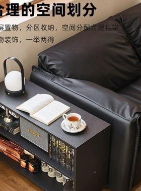 复古风创意胡沙发边几可移动几AL101089黑桃木茶色侧边柜台阳小桌