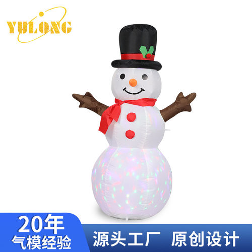 工厂直供 亚马逊热销款 圣诞节充气雪人 圣诞老人庭院装饰气模