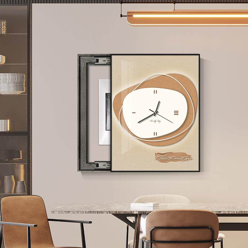 电表箱装饰画挡竖款孔现代简约免配电春日迟箱遮总闸开关轻奢餐厅