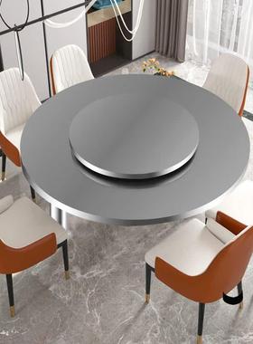 新款不锈钢盘圆转桌特厚桌加厚加固支架流F769HHTM大排档动酒席家