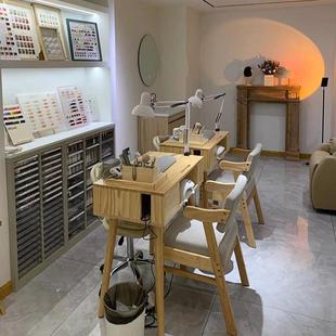 美甲子椅俄式桌美台甲639美甲桌套装实木吸尘子器多功能日式收纳