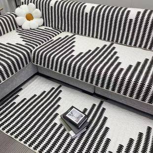 降价处理四季通防滑加沙发垫背靠扶用手沙发pxx10029全包星海黑厚