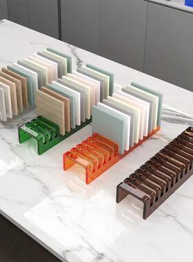 亚克力橱柜门板样块色板展示架生态板石材小样展架大理石瓷砖架子