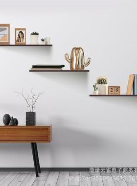 3件套QAT质收悬浮搁板木架墙壁装储物架客厅厨房饰壁挂式纳架