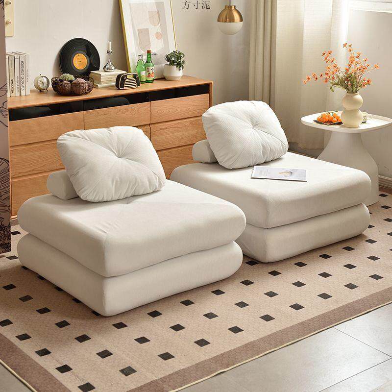 懒沙人沙发客豆腐见详情块沙发床小户型阳台人榻榻米厅布艺单发拆