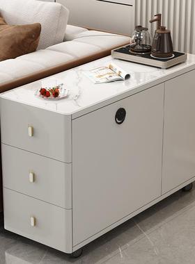 沙动发边柜侧边柜岩板轻奢边几ZG-71014客厅家用角几约代茶几简移