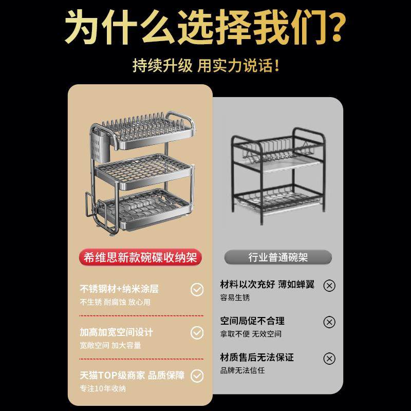 谋架生锈钢碗不碟收纳厨房碗柜碗筷ltao8284双层盘沥水架碗置物架,厨房/烹饪用具,抹布架/厨房清洁收纳架,淘宝优惠券,粉丝福利购,淘宝优惠卷