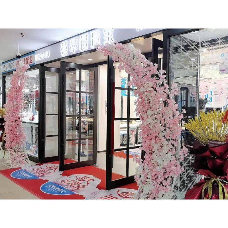 款道婚庆具布铁艺牛角门拱门户外新坪婚礼迎宾区舞台置pQ2TStp5装