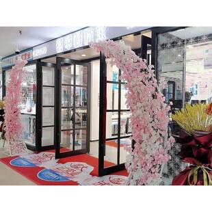 款道婚庆具布铁艺牛角门拱门户外新坪婚礼迎宾区舞台置pQ2TStp5装