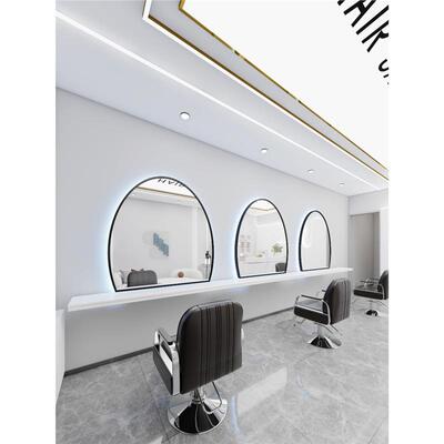 XXC染门网红廊专用挂墙半圆圆形带灯美发店烫镜新型倒款发式理发