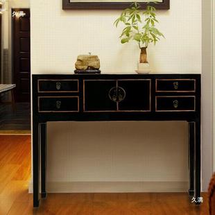 实木做PWR旧柜玄关几桌家现代新中式 高脚供台条案简约门厅子多功