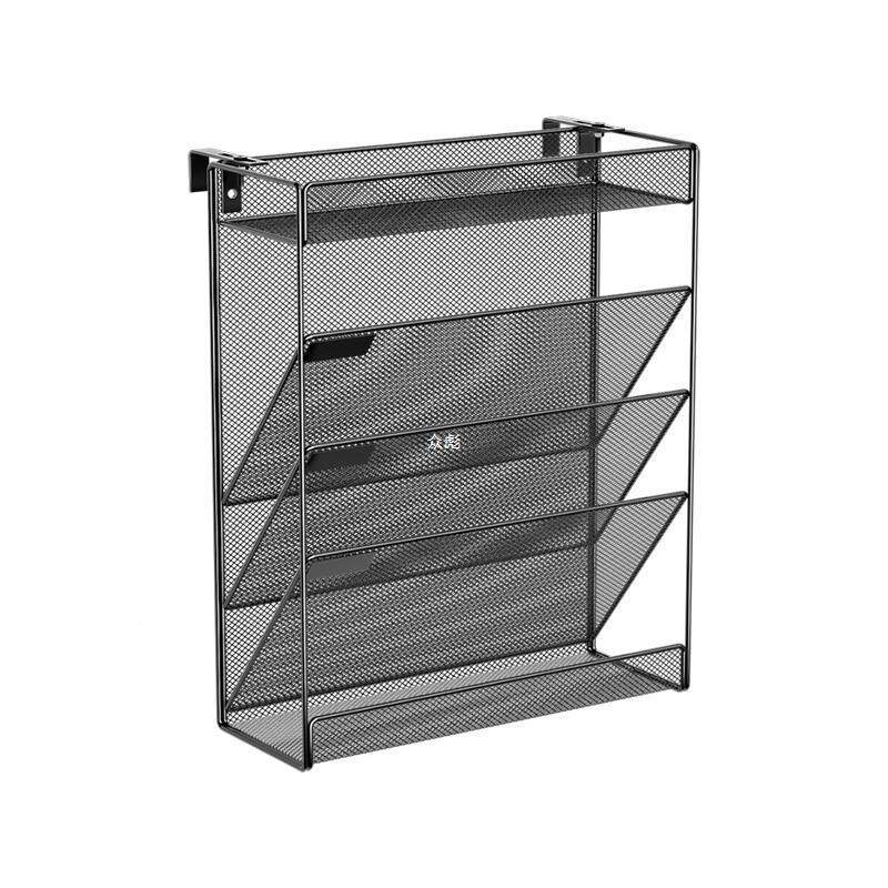 QBC金属壁文挂式架办公桌文件悬挂件置物架桌面隔板层文件夹收多