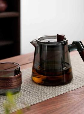 水侧把玻离璃壶耐温单壶茶分泡茶壶高泡沏茶电陶炉煮茶器69STT9J8