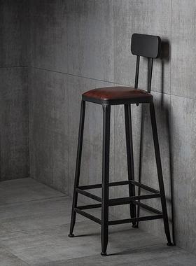 台椅高脚凳铁艺桌家用靠背吧凳TB-55348椅椅吧子美式酒吧工椅高脚