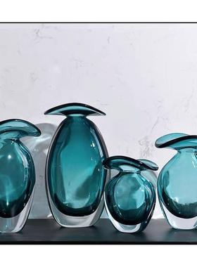 简代约现璃玻花瓶轻奢板房软装饰客1厅摆件样桌面插花创意琉璃花