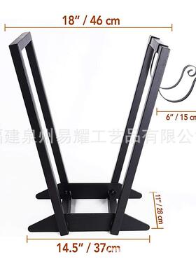 简约VXY-F2103型铁艺配属带挂钩内柴火架原木架木室外木材堆放收