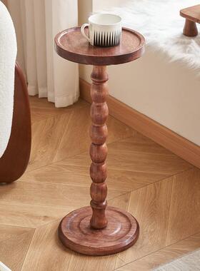 黑沙发边HEU几实色木复置古小边几小茶几床头可移动物小架烛台桌