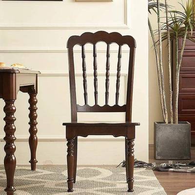 美式实木椅简复古藤餐编家用轻-奢靠背莎椅新中式温椅约法式