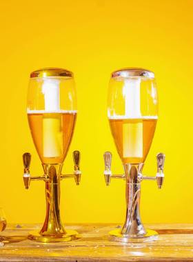 酒吧TV具LED灯啤管酒炮加K冰柱的P16啤酒塔商用果汁饮料酒分配器5