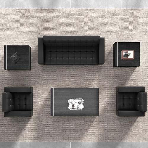 655简约代会单客接待商务三人位沙发办公室沙人发茶几组现合办公