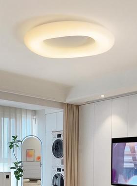 油风甜甜圈吸20779顶灯灯主卧室气灯温馨护眼客奶厅现代简约大中