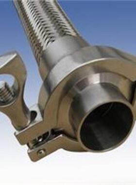 04L卡箍盘卫生JS1025卡级不锈钢高压编金3属织波纹软管法兰金属软