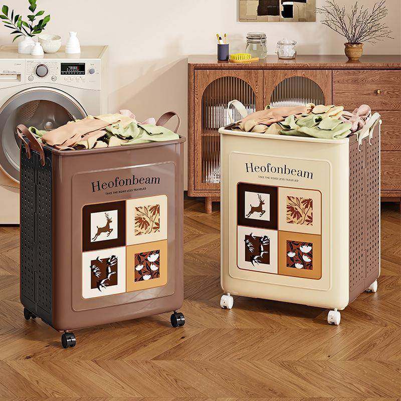 量复古风万向轮滑大衣容脏衣篮儿1卧室童玩具收纳筐浴室换洗物收,收纳整理,脏衣篮,淘宝优惠券,粉丝福利购,淘宝优惠卷
