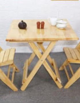 家用简易烧实木木香柏桌子折叠桌摆地摊便携桌椅野吃饭馆餐FYN桌