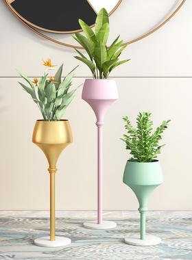 欧内式铁艺花架吊绿萝兰阳台花架落子地面客76161厅室地花盆置物