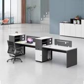 公室家DOM具财务6工位职员4办公椅组辨合双单桌人桌子电脑台屏风