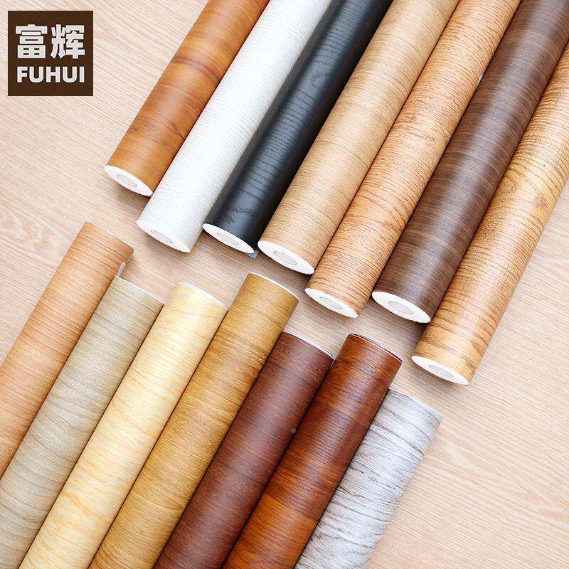 加厚纹墙纸自粘大卷2木壁纸木衣柜仿门防水家具翻新贴纸1.2*53080