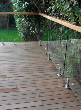 不钢楼梯栏杆扶手立现柱锈玻璃夹站代简RZP约风商场车阳台护栏