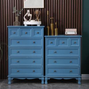五斗柜储实木靠大墙抽屉收纳柜卧室柜子物柜轻IPC奢五式 斗橱带锁