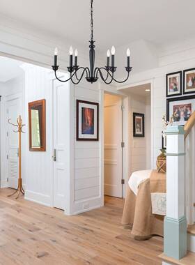 美式蜡烛吊灯复古业风客厅艺厅RTO酒吧铁黑色餐金色灯工具