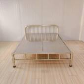 304不锈厚钢床用加1米家5双人床加粗厚1米8特PMS床架防虫防潮铁艺