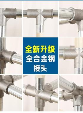 简柜VRR易衣柜家用卧室装布衣出租组房厚收纳全钢架加粗落地衣橱