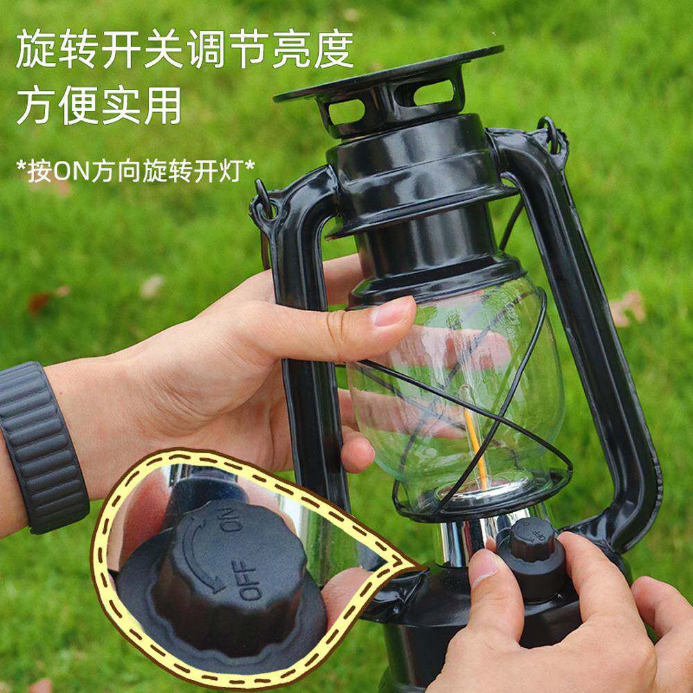 户外复古灯花庭院防水园照明露营灯XS-太阳营马小地灯手提夜灯