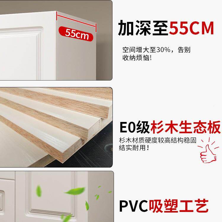 衣柜用态OFC卧室家欧式对开白色儿童实木生板简约大衣柜子组合门