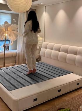 奶风油泡芙布艺SSZ床1.8m主卧现代简软约1.储5m双人包科技布物婚