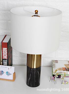 现代简IIJ约云石灯轻奢房客温厅书样板间卧室床头馨布艺创台意台