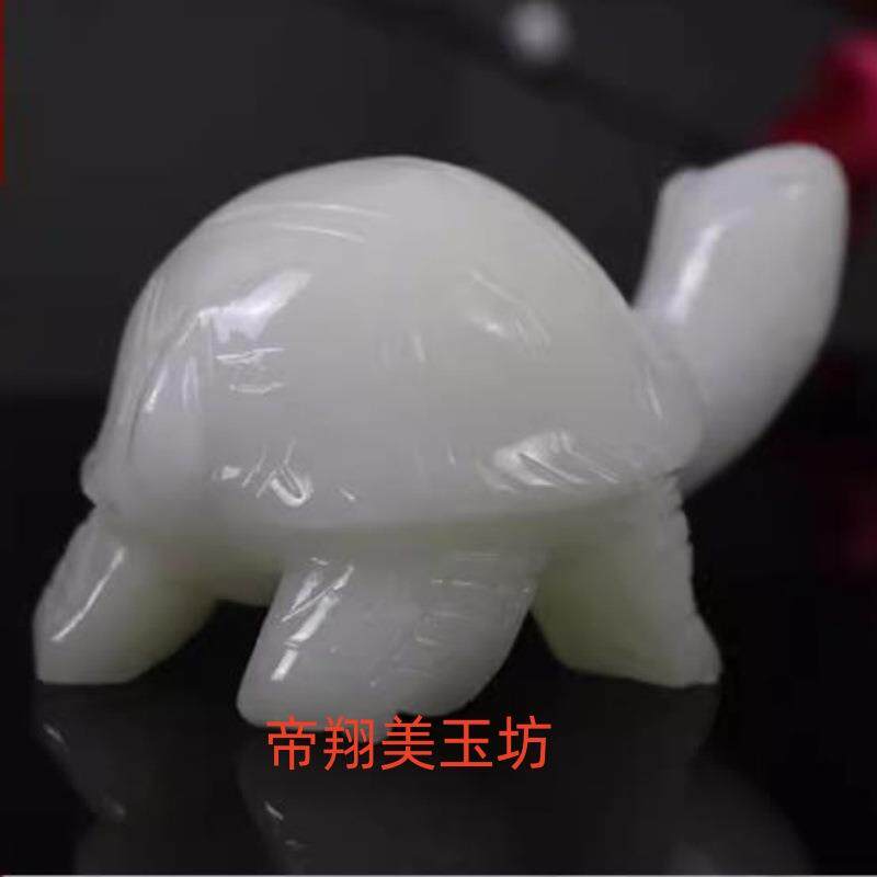 乌阿汗白玉长寿龟摆件家居办公装饰吉祥玉龟摆RPZ富件