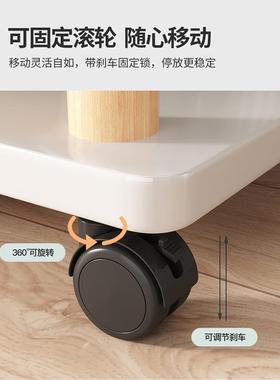 谋生花子OIJ新款室内实木客厅台落地式置物简架约现架代阳移动带