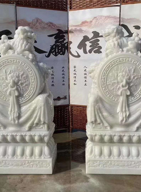 石雕门墩抱鼓石貔貅家用仿古摆件庭院酒店门口装饰石鼓墩