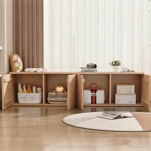 柜飘窗柜阳台储物柜实条木杂物卧收纳柜地BSZ柜松木榻榻米室床边